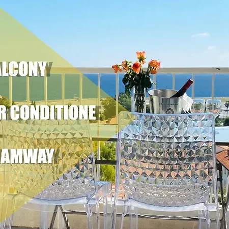 Panoramic Sea View - Air-conditioning - Balcony - Tramway - 2 Bedrooms - Wifi - Fully Equipped Kitchen