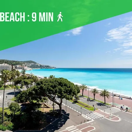 Panoramic Sea View - Air-conditioning - Balcony - Tramway - 2 Bedrooms - Wifi - Fully Equipped Kitchen Appartamento