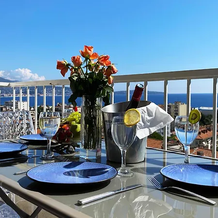 Lägenhet Panoramic Sea View - Air-conditioning - Balcony - Tramway - 2 Bedrooms - Wifi - Fully Equipped Kitchen Nice